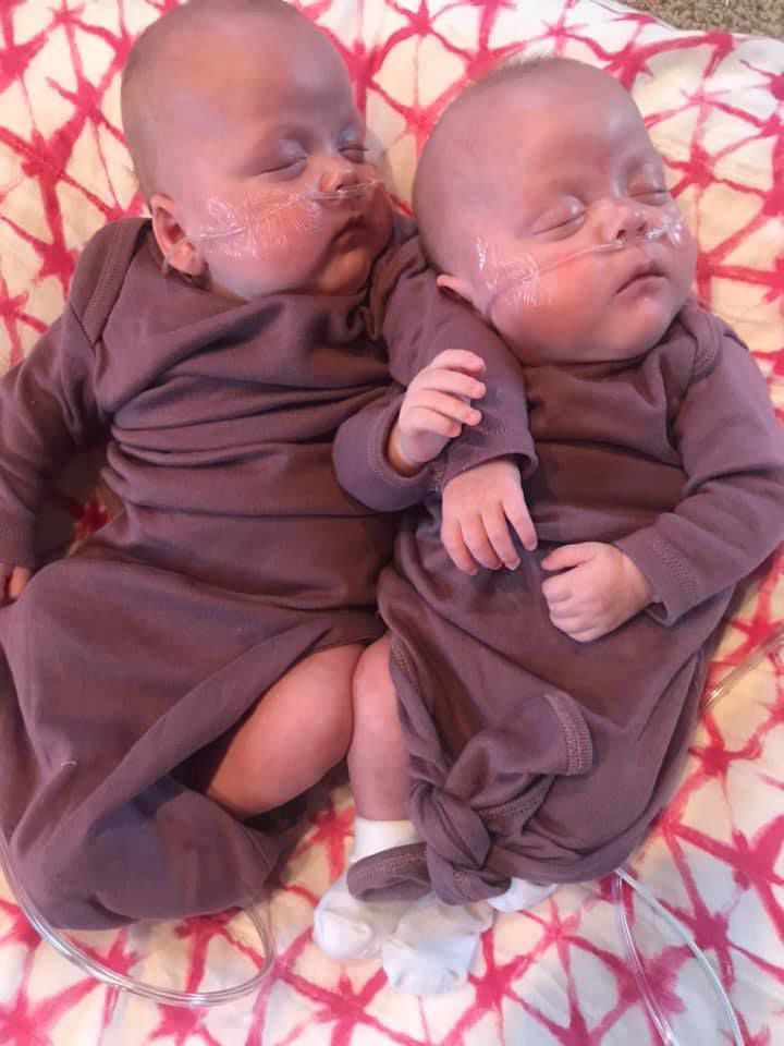 Twins first days home